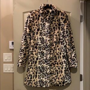 Loft Cheetah Faux Fur Jacket